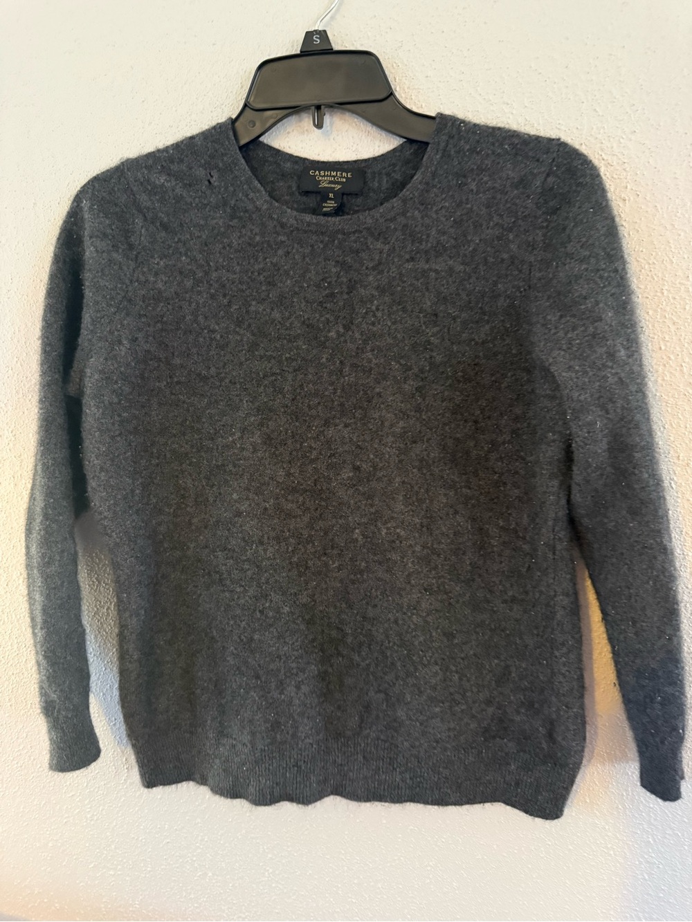 Charter Club Dark Charcoal Crewneck Sweater
